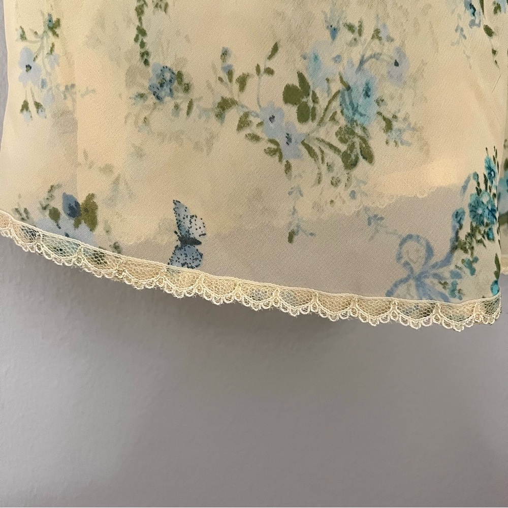 Yellow Floral Sheer Tank Large - Picture 5 of 5